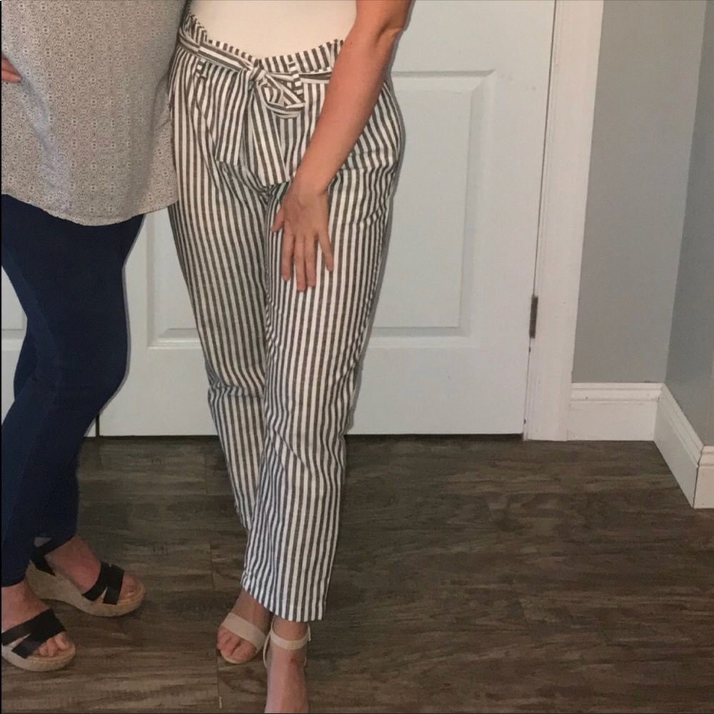 Paper bag waist cute pants